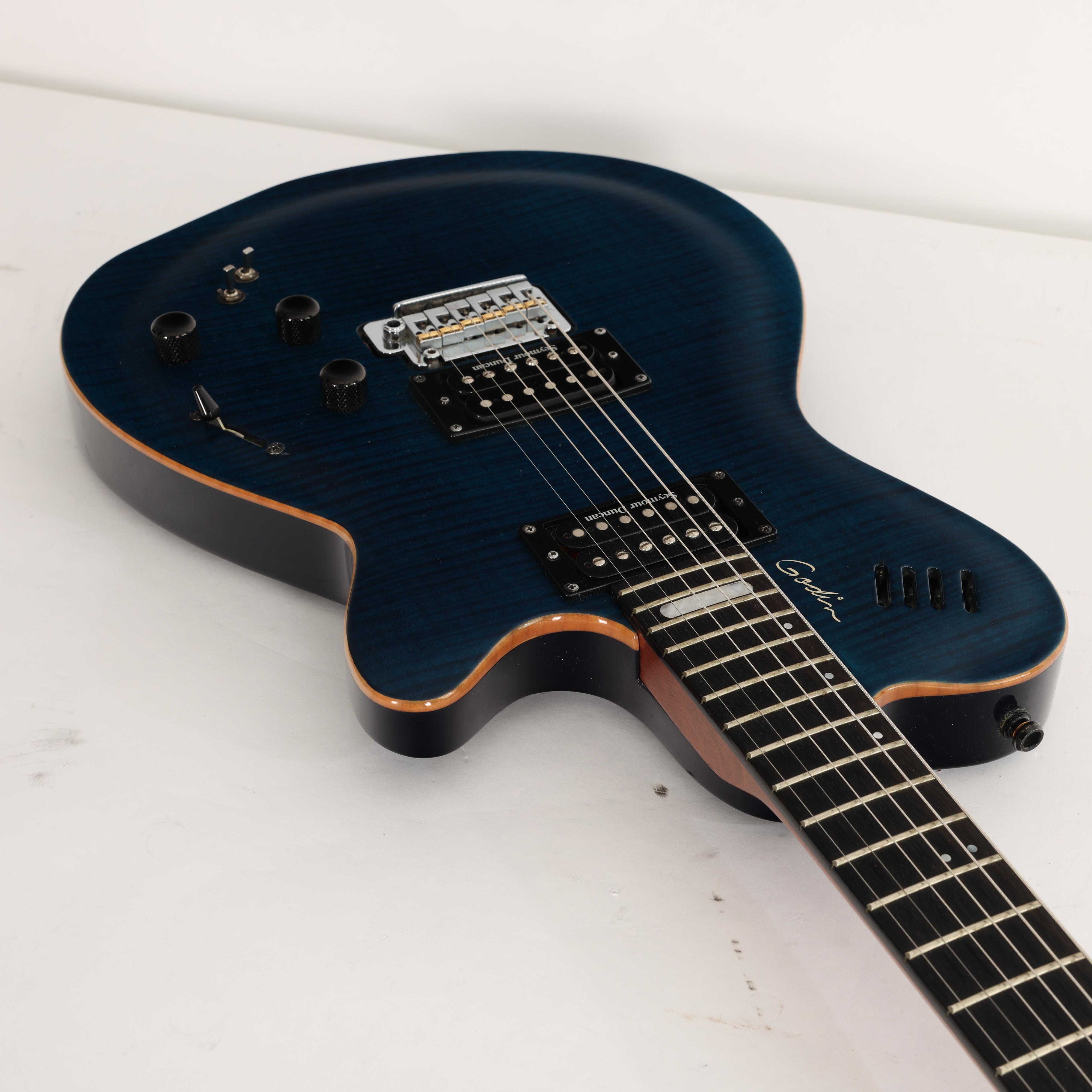 Second Hand Godin LGXT Trans Electric Guitar in Blue Flame